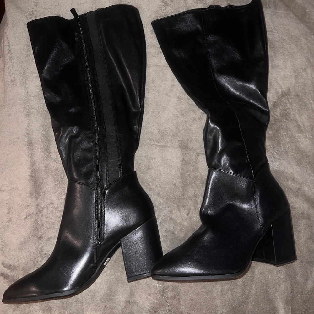 Torrid tall black extended (wide) calf black boots